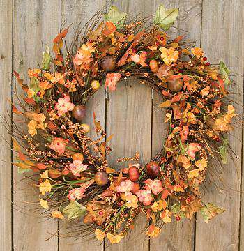 Harvest Garden Twig Wreath, 18